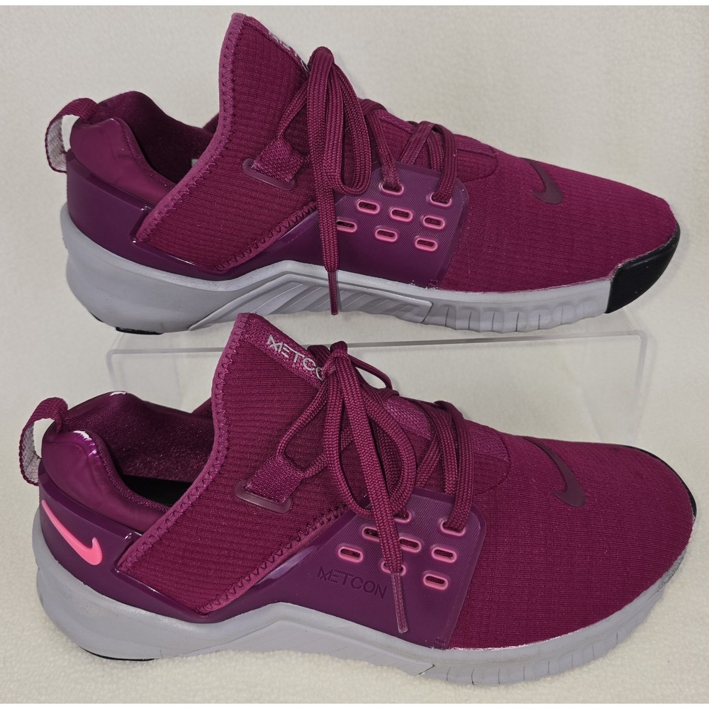 Nike Womens Sz 10 Free X Metcon 2 Training Shoes Burgundy Running Comfy CrossFit